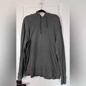 Faherty Men’s Sunwashed Organic Cotton Hoodie Charcoal Gray Size XL